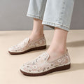Breathable floral lace non-slip flats