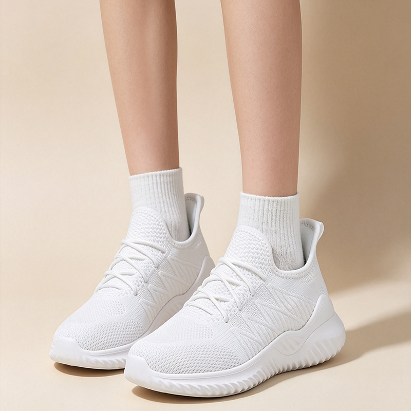Men's Breathable Flyknit Soft-Soled Running Shoes