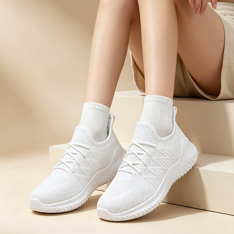 Men's Breathable Flyknit Soft-Soled Running Shoes