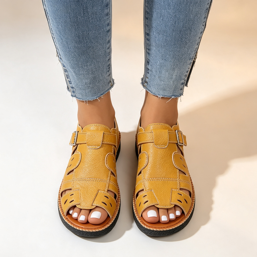 Women's Hollow Out Platform Slide Sandals