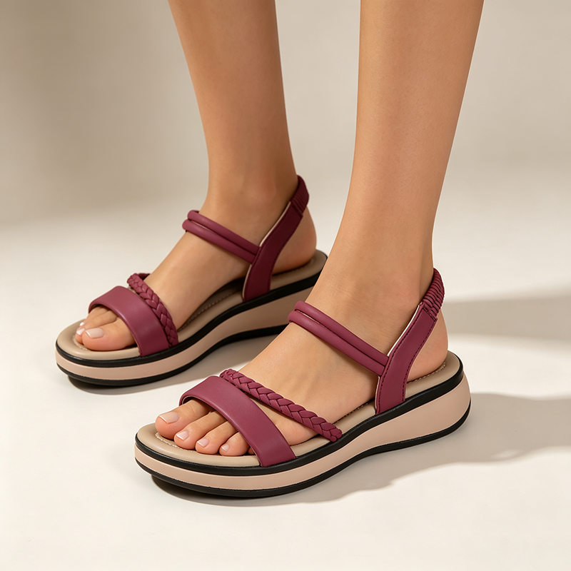Women's Woven-Strap Platform Wedge Sandals