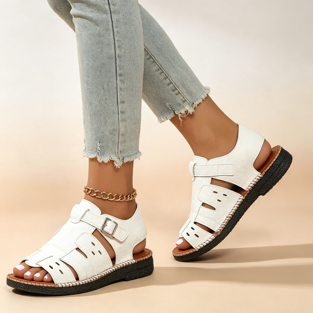 Women's Hollow Out Platform Slide Sandals