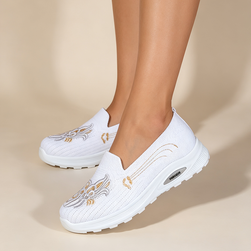 Women’s Floral Hollow Mesh Casual Flats