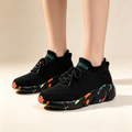 Colorful Camouflage Platform Breathable Stretch-Knit Casual Sneakers