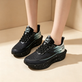 Breathable Gradient-Color Fly-Knit Running Shoes with Cushioning