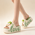 Cute Cartoon Letter Platform Slides for Women