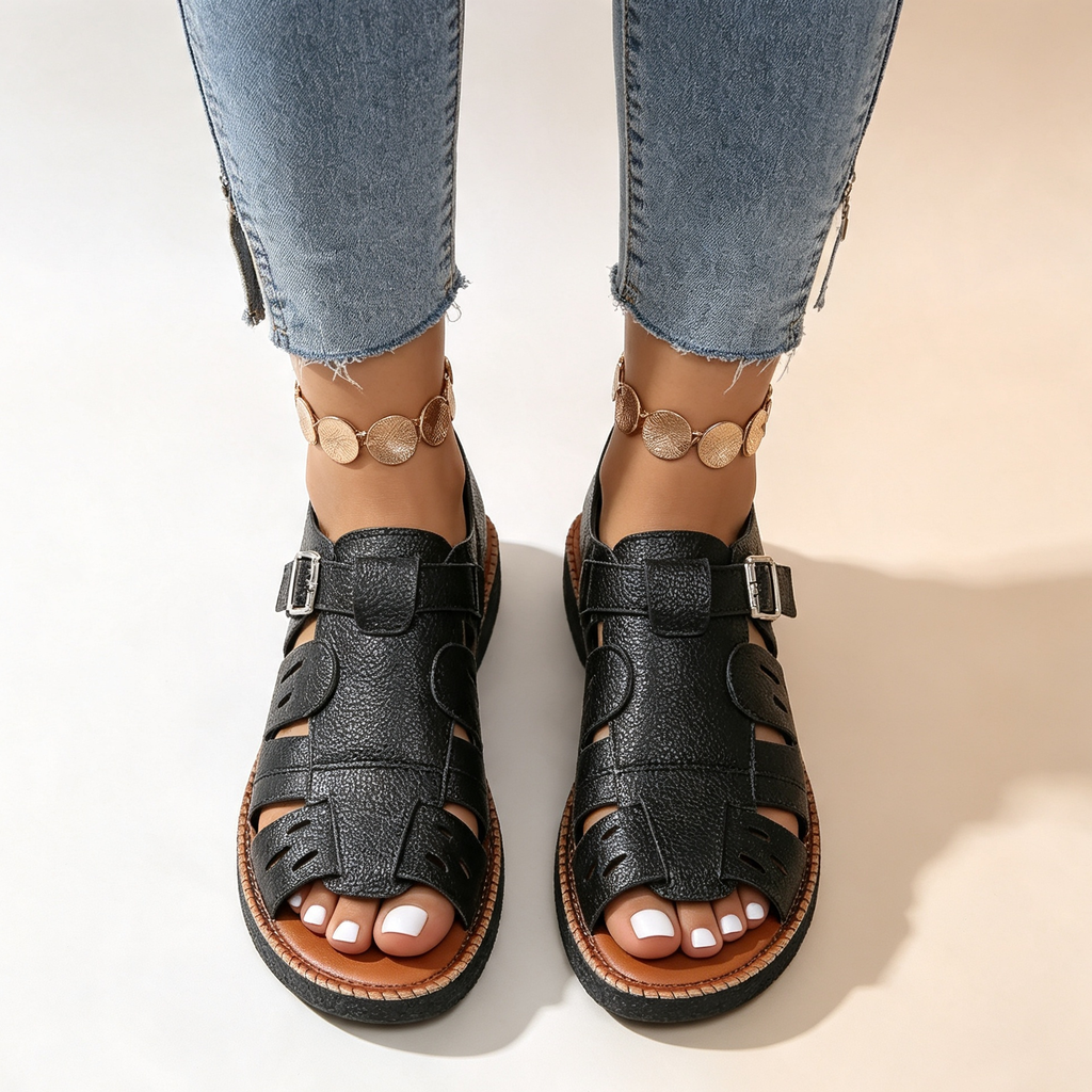 Women's Hollow Out Platform Slide Sandals
