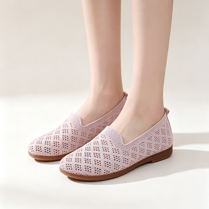Women's Mesh Cut-out Slip-on Knit Casual Loafers