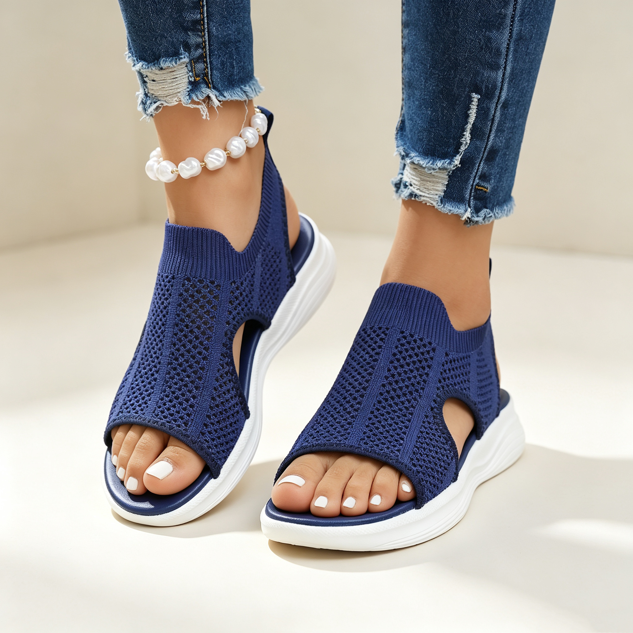 Women’s Flyknit Thick Sole Sport Sandals