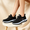 Women's Breathable Lightweight Knit Lace-Up Walking Shoes