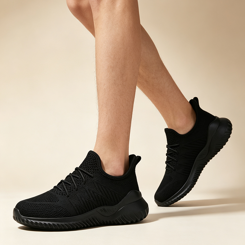 Men's Breathable Flyknit Soft-Soled Running Shoes