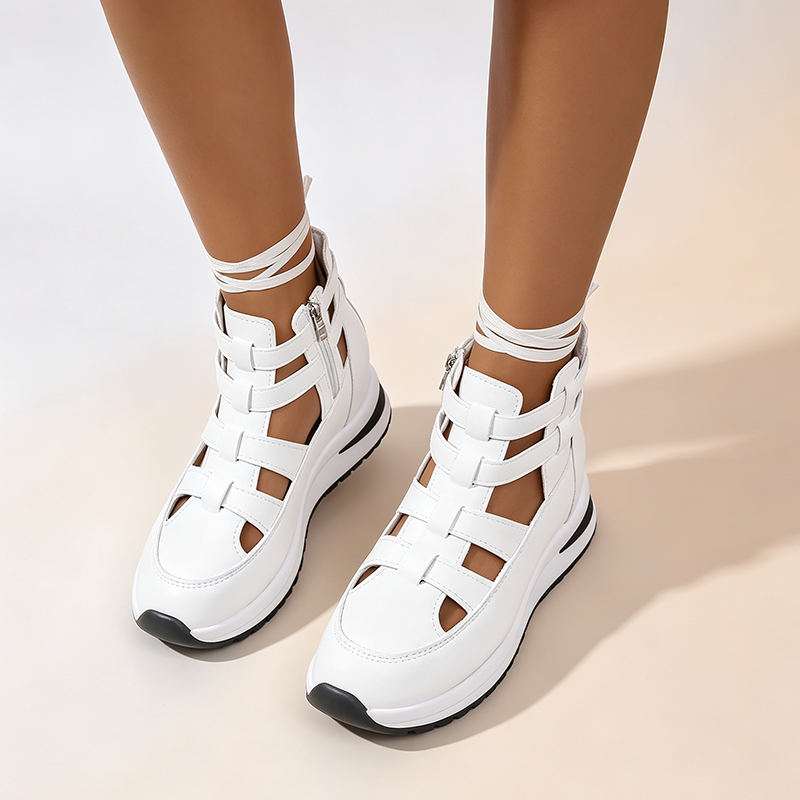 Hollow-Out Wedge Platform Sandals for Women