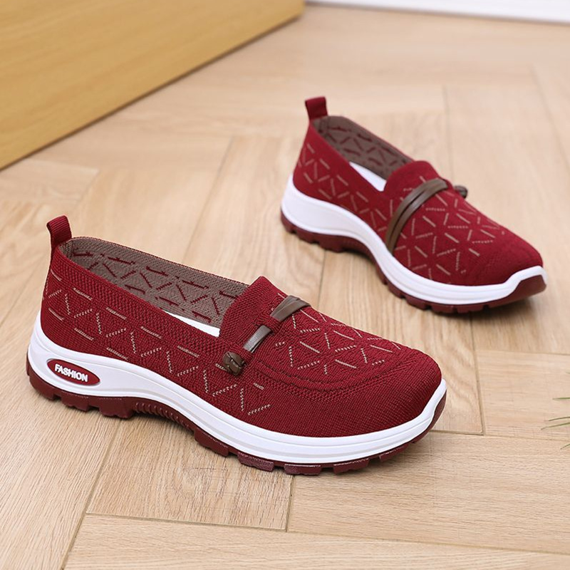 Women's Breathable Knit Slip-On Walking Shoes