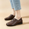 Women Convertible Foldable Heel Soft Leather Slip-On Loafers