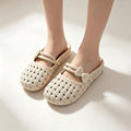 Breathable openwork bow-decorated sandals