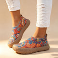 Bohemian-print slip-on casual shoes