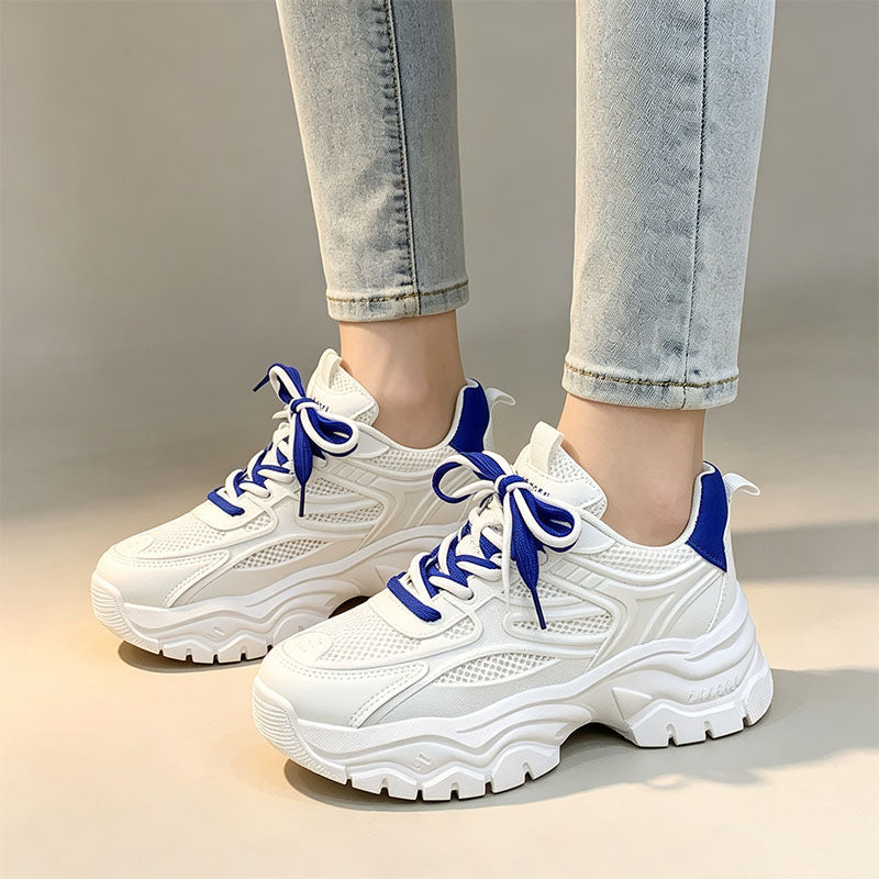 Lightweight mesh chunky sneakers