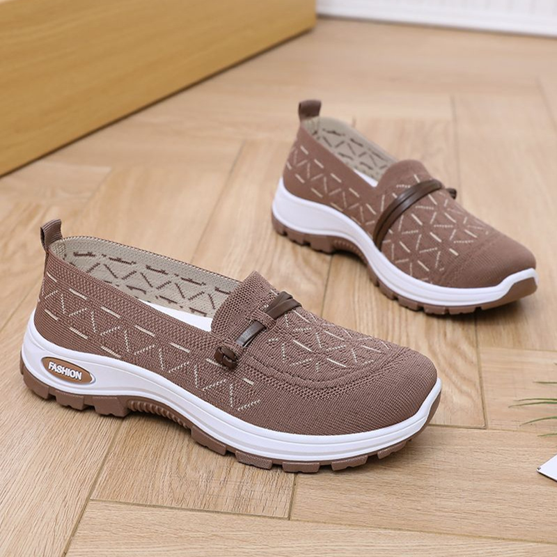 Women's Breathable Knit Slip-On Walking Shoes