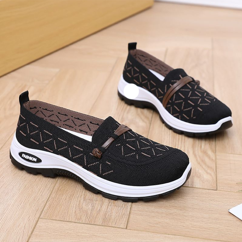 Women's Breathable Knit Slip-On Walking Shoes