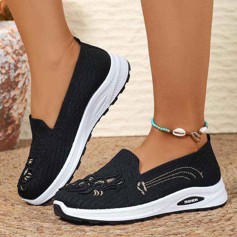 Women’s Floral Hollow Mesh Casual Flats