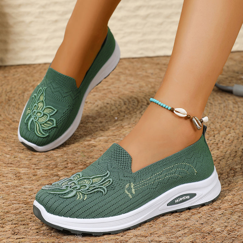 Women’s Floral Hollow Mesh Casual Flats